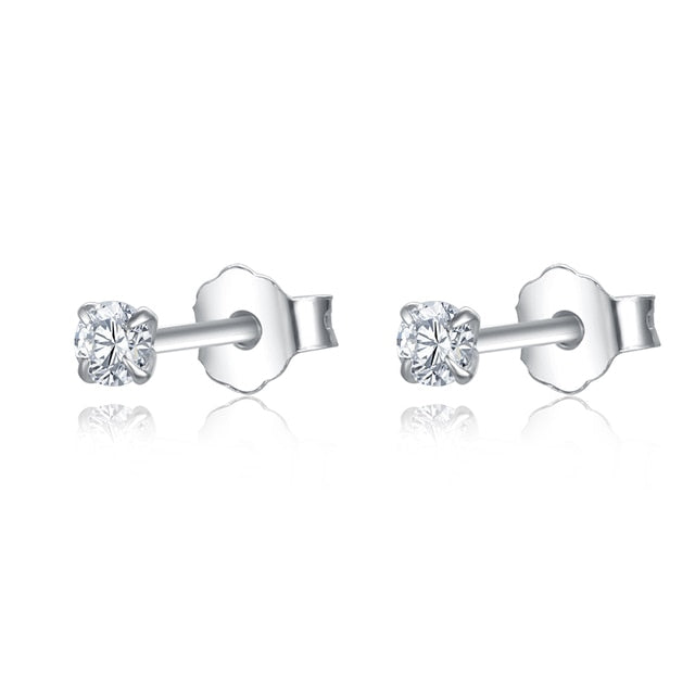 100% Real Sterling Silver 925 Small Stud Earrings