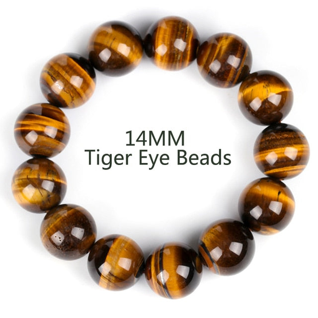 High-Quality Large Tiger's Eye Bracelet - Omamoristone お守り石