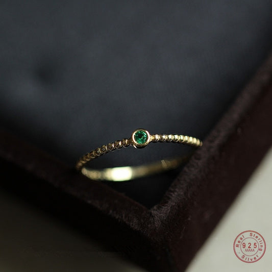 Vintage Emerald 14K Gold Ring - Omamoristone お守り石