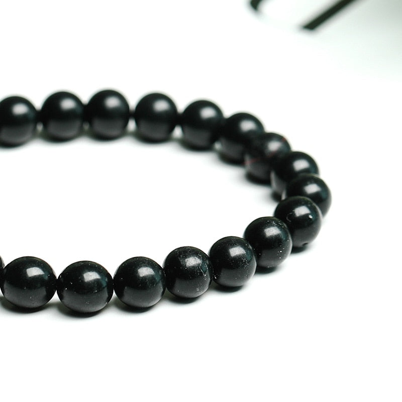 Unisex Shungite Round Beads Bracelet - Omamoristone お守り石