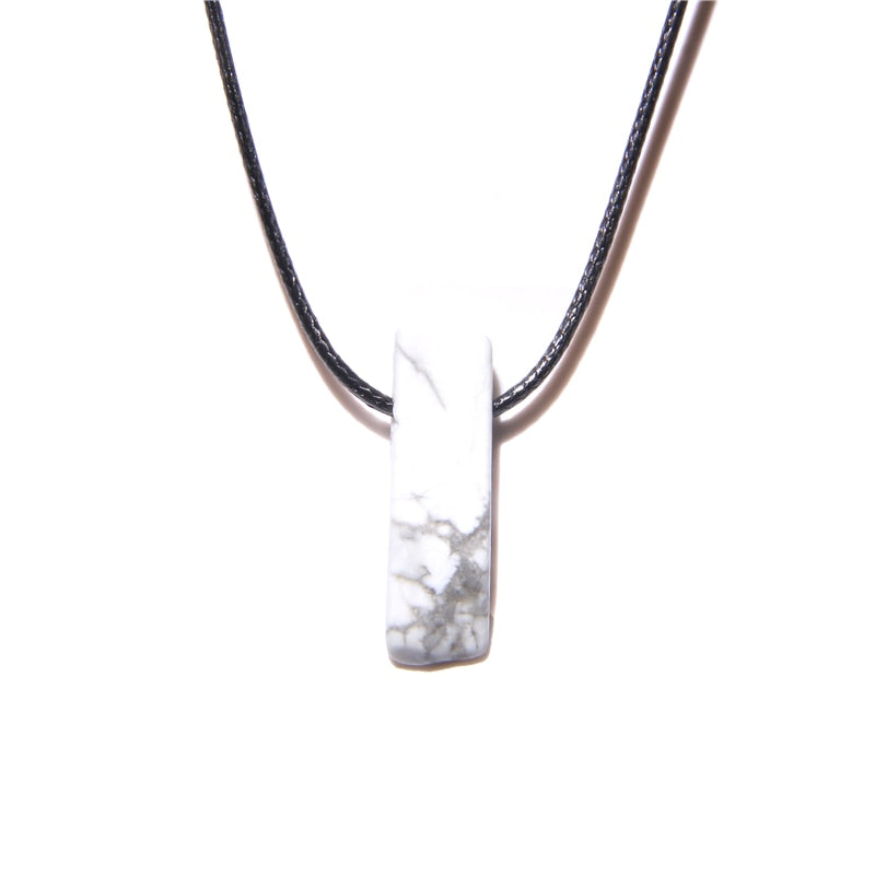 Natural Aquamarine Beads Pendant Necklace - Omamoristone お守り石