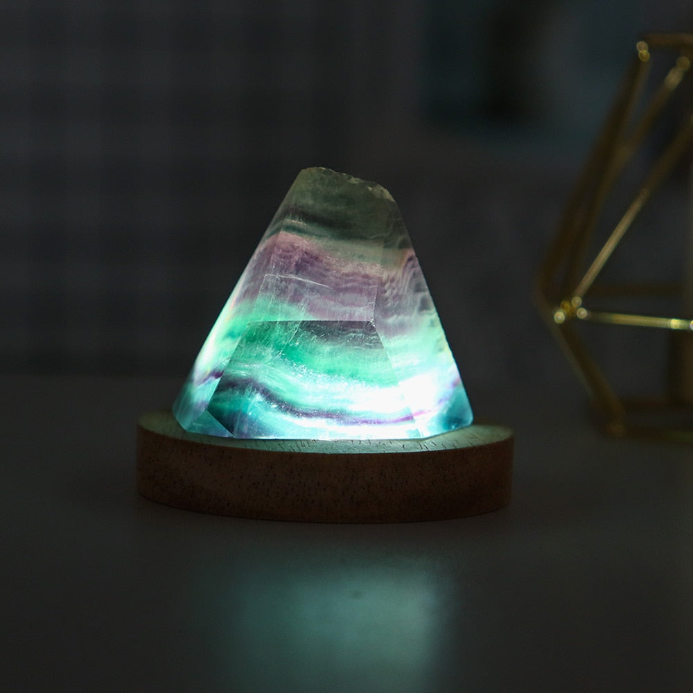 Fluorite Rainbow Night Lamp - Omamoristone お守り石