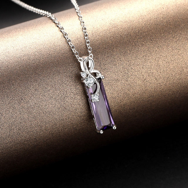Natural Amethyst 925 Silver Necklaces
