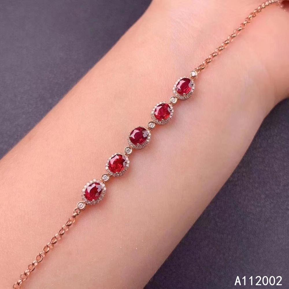 Natural Crystal Ruby 925 Silver Bracelets