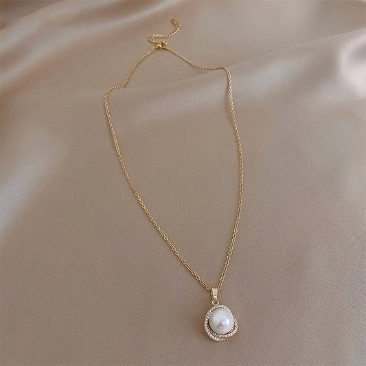 Luxury Bird's Nest Pearl 925 Silver Necklace - Omamoristone お守り石