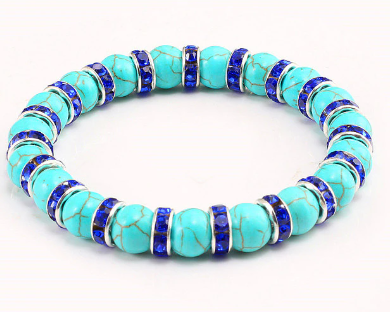 Natural Blue Turquoises Bracelets - Omamoristone お守り石