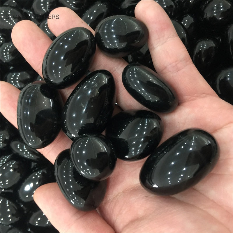 100g Natural Black Obsidian Healing Stone - Omamoristone お守り石