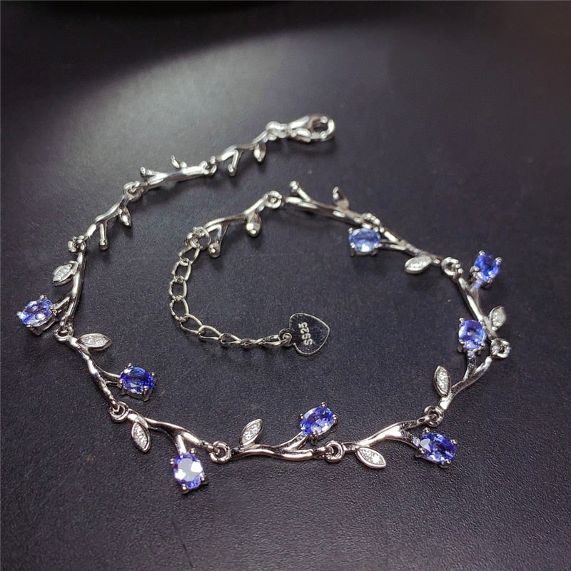 Natural Tanzanite Chain Bracelets - Omamoristone お守り石