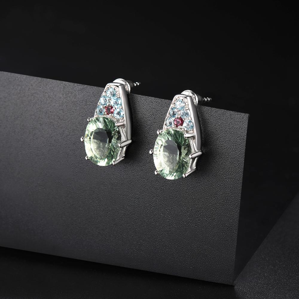Elegant Fluorite Silver Earrings - Omamoristone お守り石
